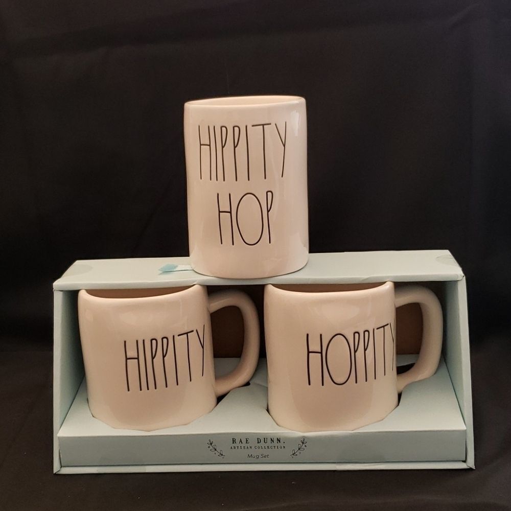 Rae Dunn "Hippity Hoppity" Mug and Candle Bundle